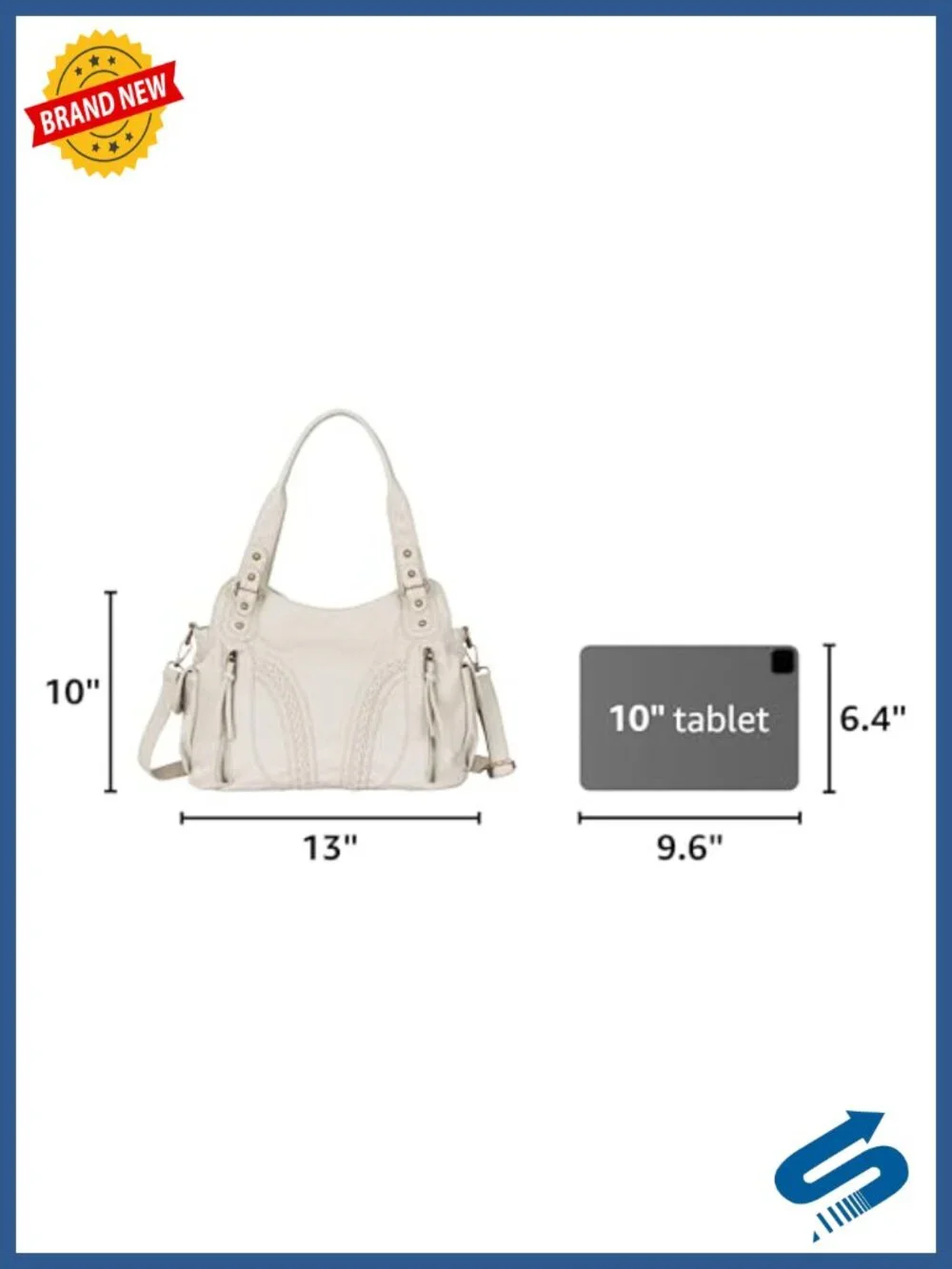 Women Hobo Bag Faux Leather Handbag with Crossbody Strap